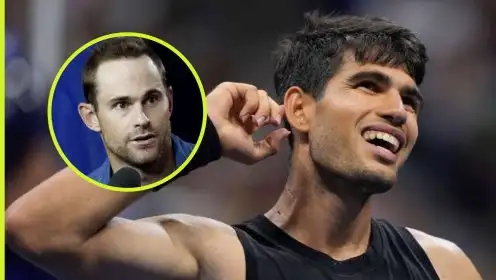 Pictured: Carlos Alcaraz and Andy Roddick