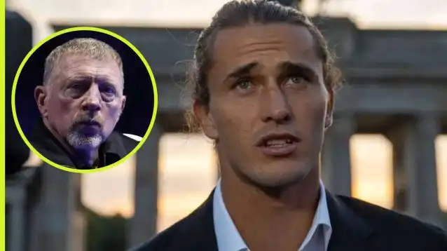 Pictured: Alexander Zverev and Boris Becker