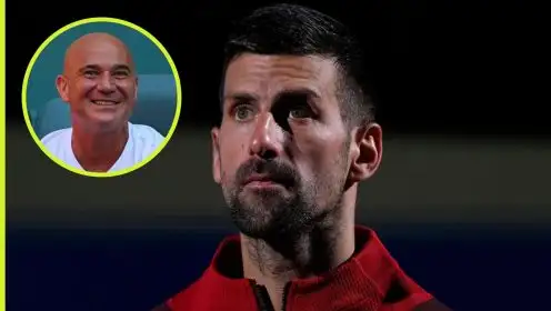 Andre Agassi and Novak Djokovic