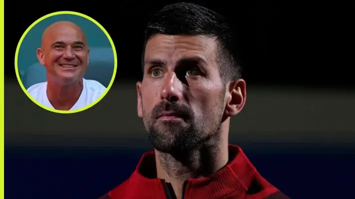 Andre Agassi and Novak Djokovic