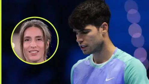Pictured: Carlos Alcaraz and Andrea Petkovic.