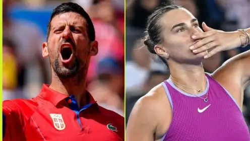 L-R: Novak Djokovic and Aryna Sabalenka