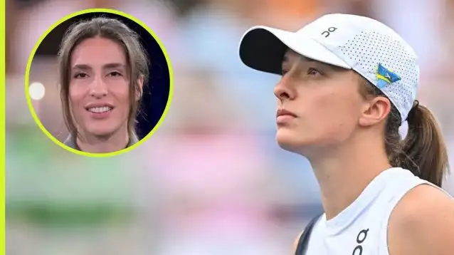 Pictured: Iga Swiatek and Andrea Petkovic