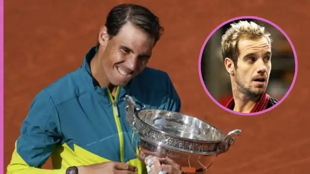 Pictured: Rafael Nadal and Richard Gasquet.