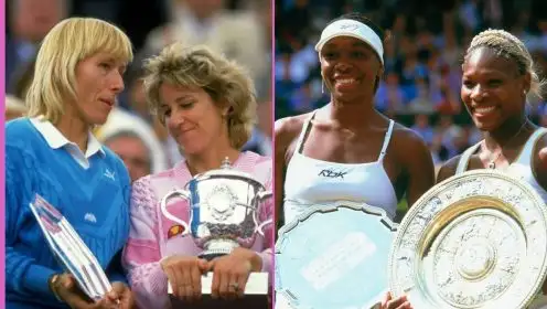 L-R: Martina Navratilova, Chris Evert, Venus Williams, Serena Williams