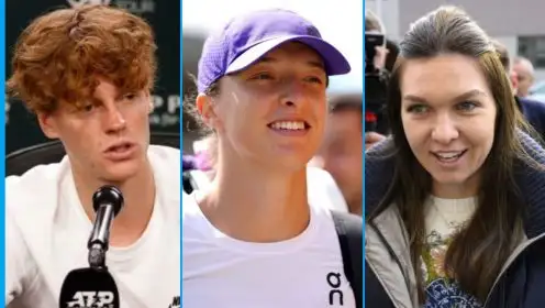L-R: Jannik Sinner, Iga Swiatek, and Simona Halep.