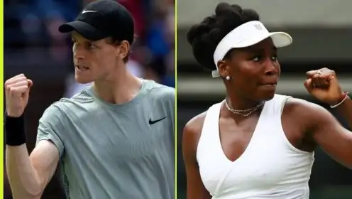 L-R: Jannik Sinner and Venus Williams
