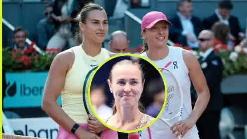 Iga Swiatek and Aryna Sabalenka in Madrid, Martina Hingis inset.