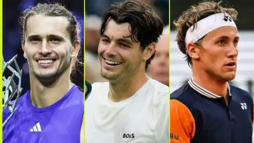 L-R: Alexander Zverev, Taylor Fritz, and Casper Ruud.