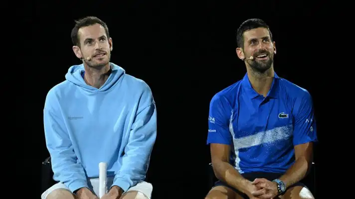 Pictured: Andy Murray and Novak Djokovic