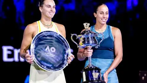 Pictured; Aryna Sabalenka and Madison Keys