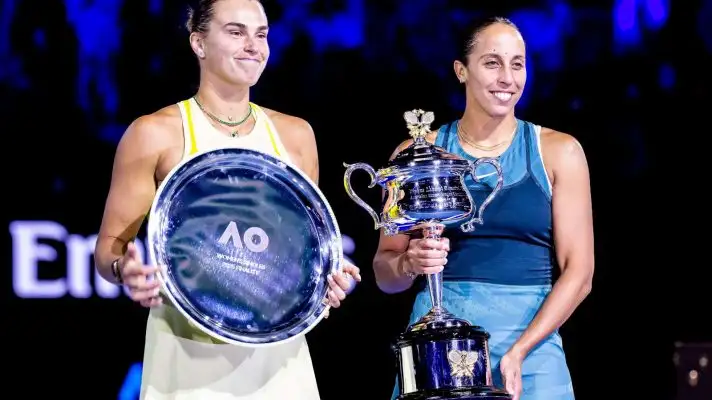 Pictured; Aryna Sabalenka and Madison Keys