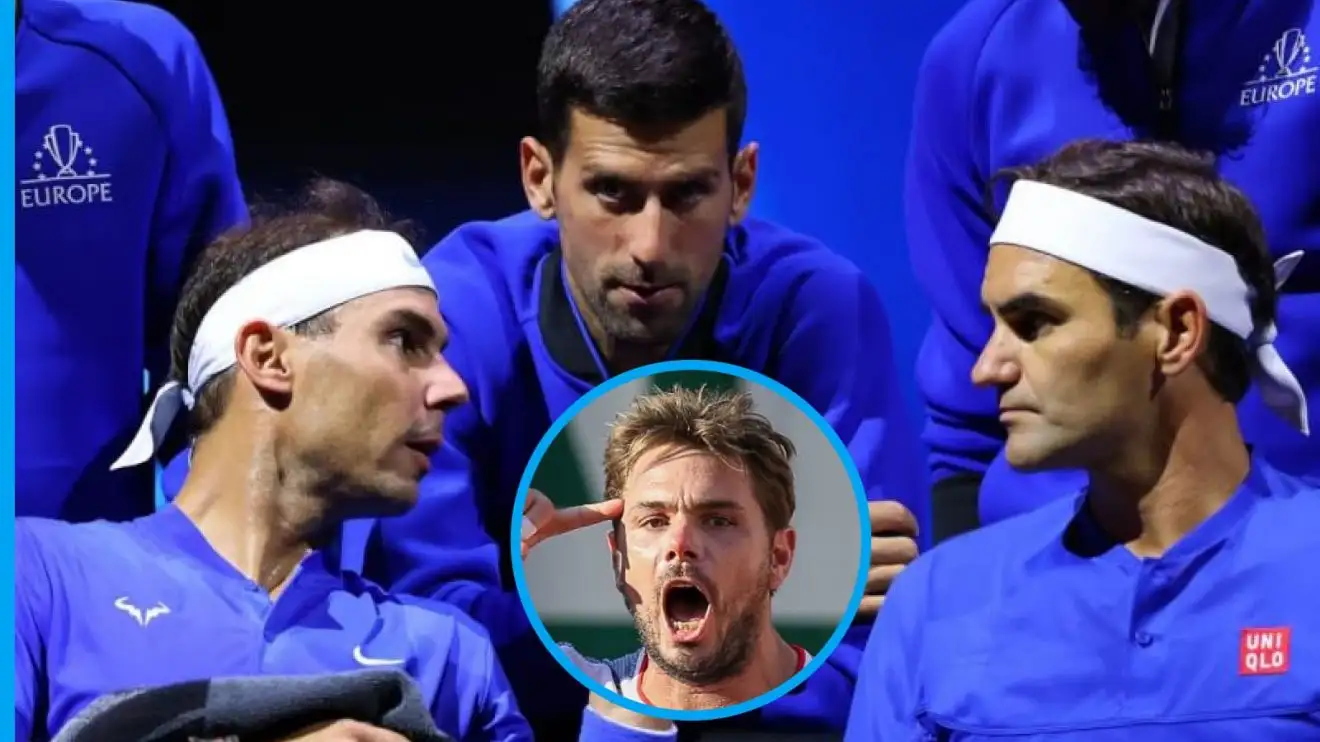 Pictured: Rafael Nadal, Novak Djokovic, Roger Federer, and Stan Wawrinka.