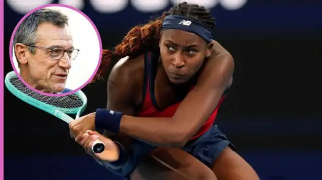 Pictured: Coco Gauff and Mats Wilander