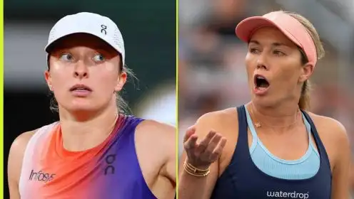 Pictured: Iga Swiatek and Danielle Collins