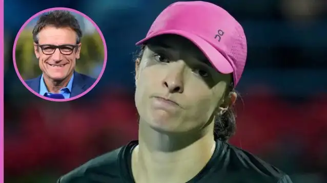 Pictured: Iga Swiatek with Mats Wilander