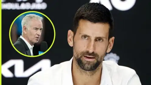 John McEnroe and Novak Djokovic