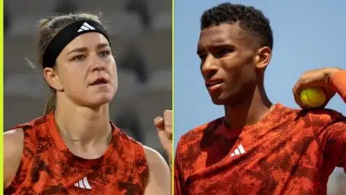 L-R: Karolina Muchova and Felix Auger-Aliassime.