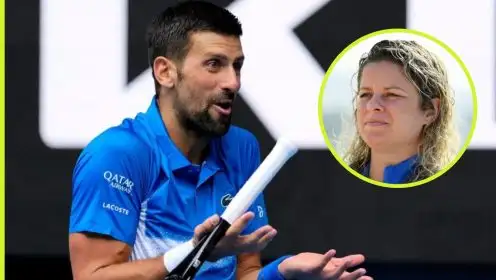 Pictured: Novak Djokovic and Kim Clijsters.