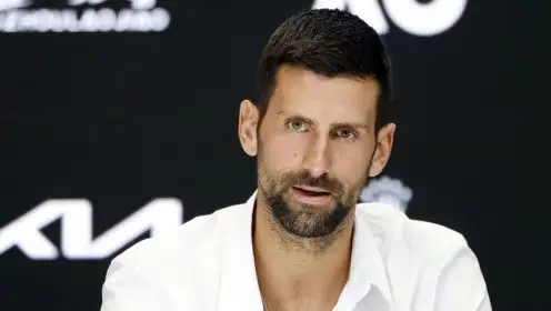 Novak Djokovic at a press conference