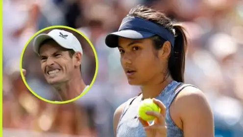 Pictured: Emma Raducanu and Andy Murray.