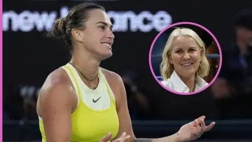 Pictured: Aryna Sabalenka and Rennae Stubbs.