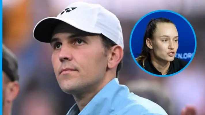 Pictured: Stefano Vukov and Elena Rybakina.