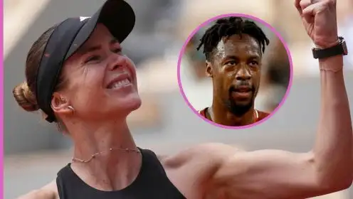 Pictured: Elina Svitolina and Gael Monfils.