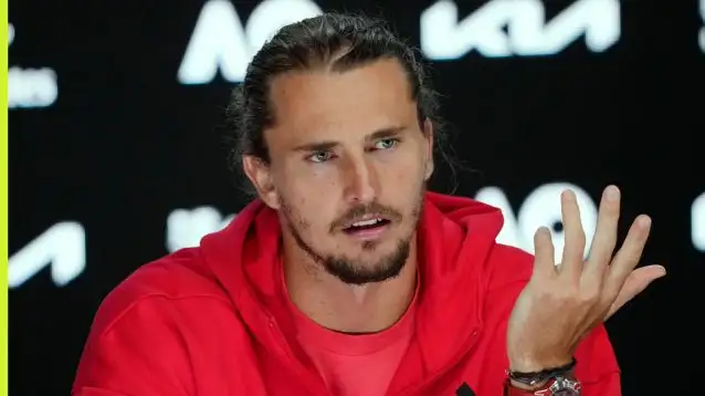 Alexander Zverev speaks at a press conference