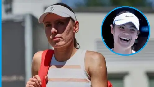 Pictured: Ekaterina Alexandrova and Emma Raducanu.