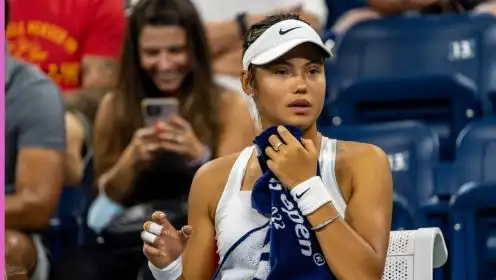 Pictured: Emma Raducanu during a match