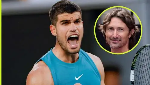 Pictured: Carlos Alcaraz and Juan Carlos Ferrero