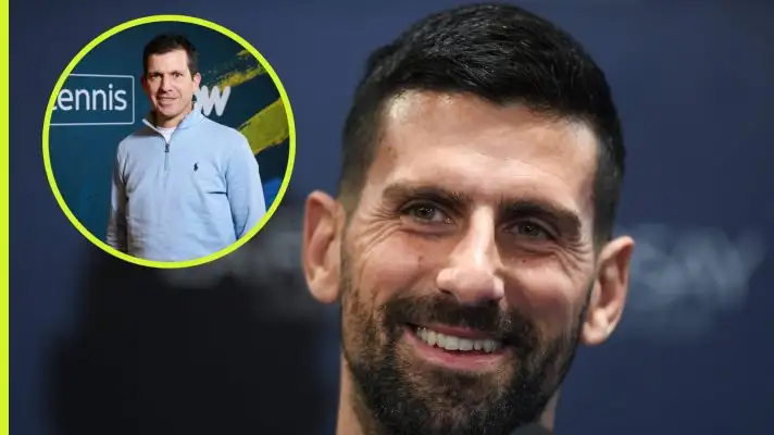 Tim Henman and Novak Djokovic