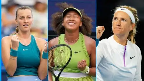 L-R: Petra Kvitova, Naomi Osaka, and Victoria Azarenka.