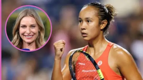 Pictured: Leylah Fernandez and Barbara Schett.