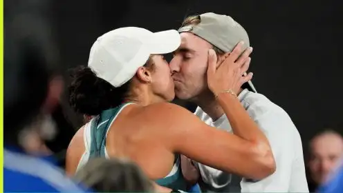 Pictured: Madison Keys and Bjorn Fratangelo