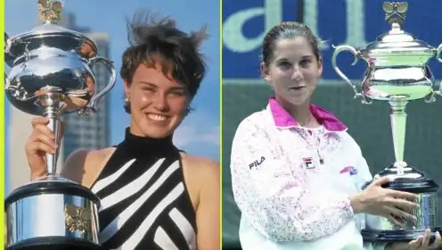 Pictured: Martina Hingis and Monica Seles
