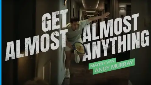 Andy Murray in the Uber Eats advert