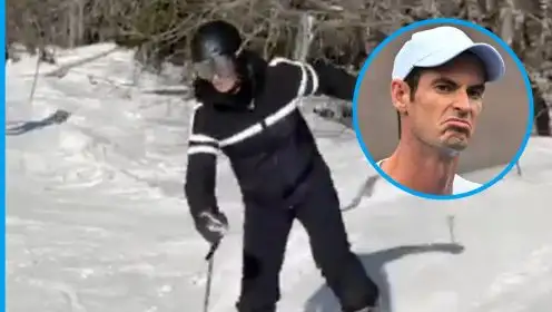 Andy Murray skiing