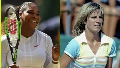 Serena Williams and Chris Evert