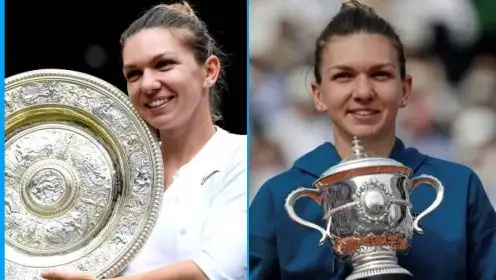 Pictured: Simona Halep with her Grand Slam titles.