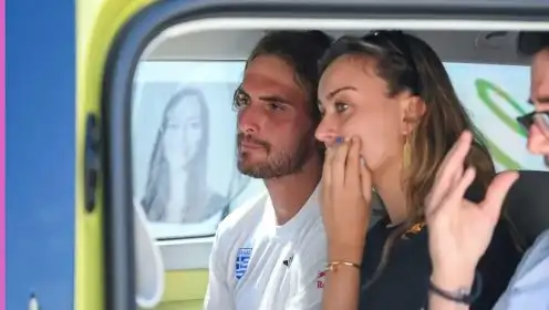 Pictured: Stefanos Tsitsipas and Paula Badosa