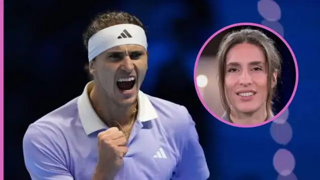 Pictured: Alexander Zverev and Andrea Petkovic.