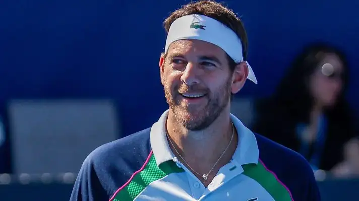 Juan Martin del Potro at Delray Beach, during an exhibition event