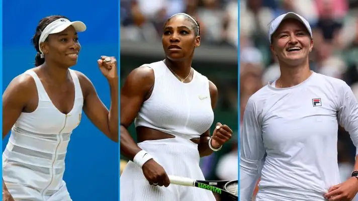 Venus and Serena Williams alongside Barbora Krejcikova