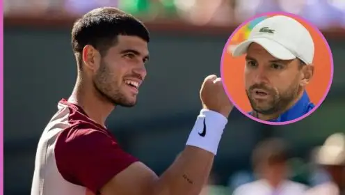 Pictured: Carlos Alcaraz and Grigor Dimitrov.
