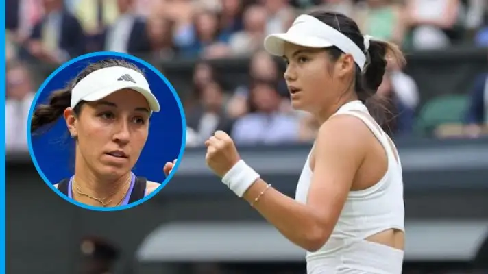 Pictured: Emma Raducanu and Jessica Pegula.