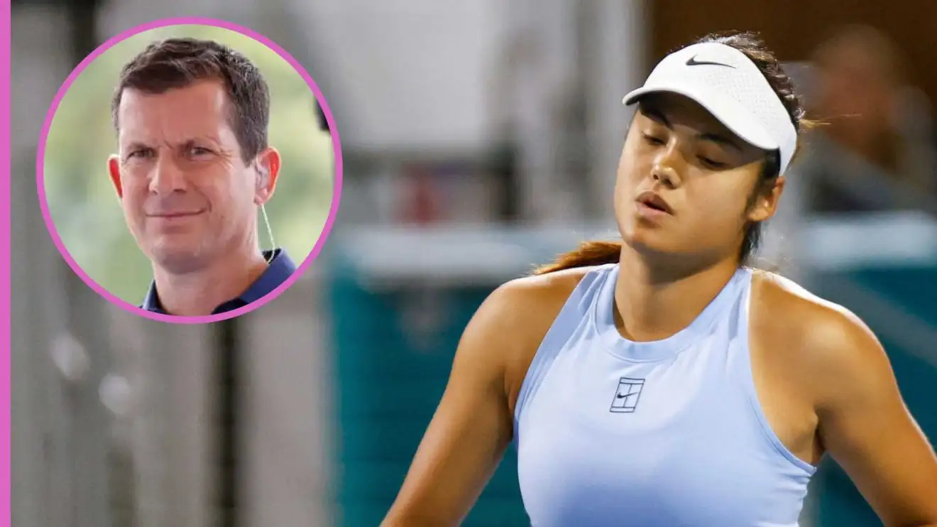 Pictured: Emma Raducanu with Tim Henman inset