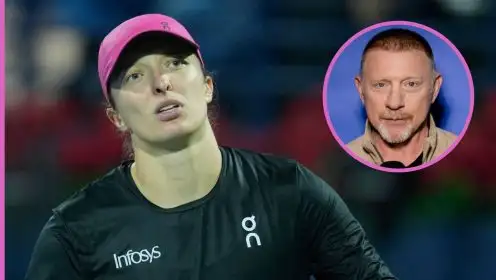 Iga Swiatek and Boris Becker