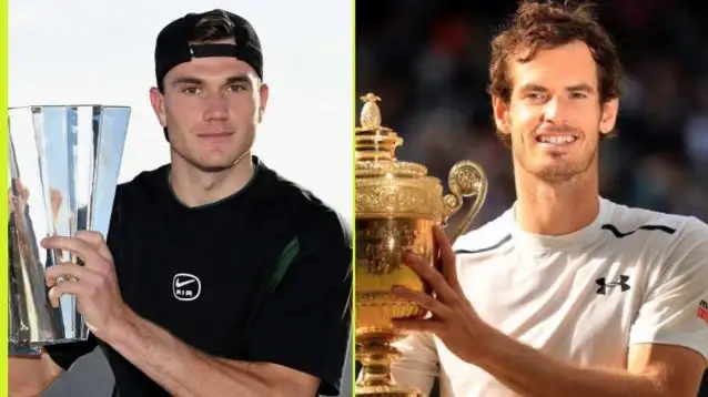 Jack Draper after winning Indian Wells 2025, Andy Murray after winning Wimbledon